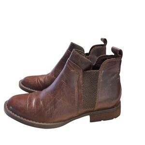 Born Women's Brenta Leather Chelsea Ankle Boots Brown Sz. 6.5 US Model BR0012106